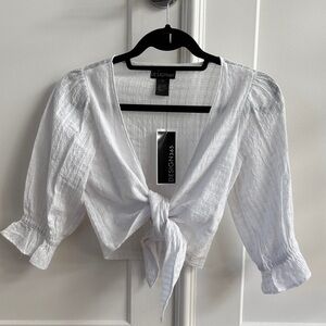 Tie Front Crop Top NEW XS